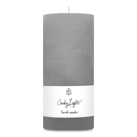 Свічка Candy Light світло-сіра 7X15 см
