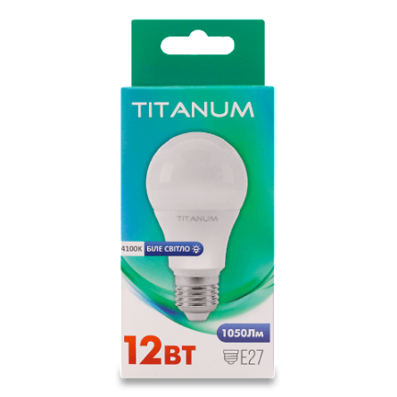 Лампа Titanum LED A60 12W 4100K E27 slide 1