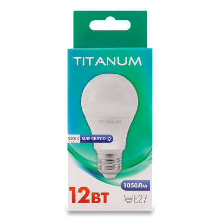 Лампа Titanum LED A60 12W 4100K E27