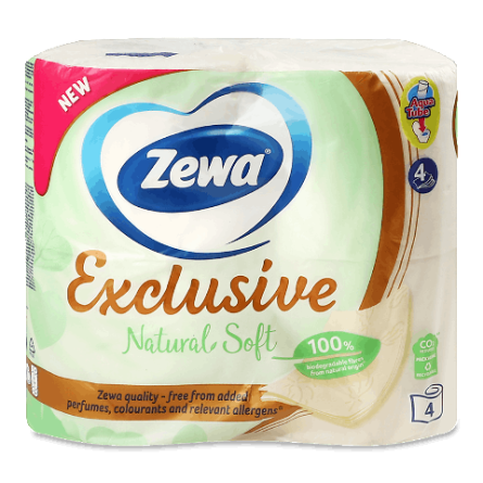 Папір туалетний Zewa Natural Soft 4-шаровий