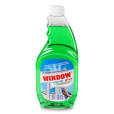 Засіб для миття вікон Window Plus зелений, запаска