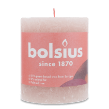 Свічка Bolsius «Руcтик» туманна рожева 80X68 мм mini slide 1