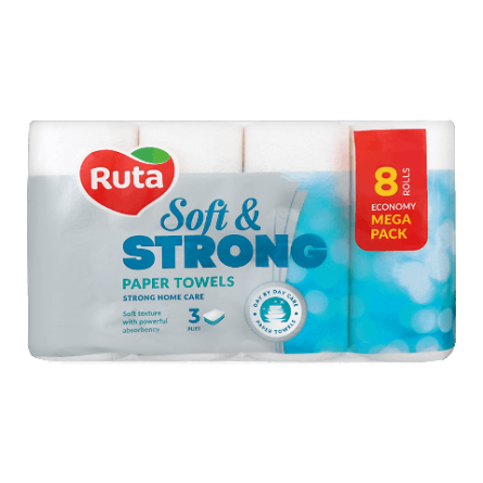 Рушники паперові Ruta Soft Strong білі 3-шарові