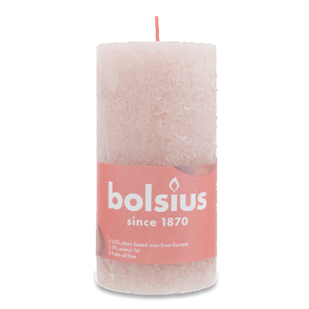 Свічка Bolsius «Руcтик» туманна рожева 130X68 мм