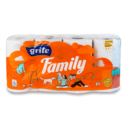 Папір туалетний Grite Family