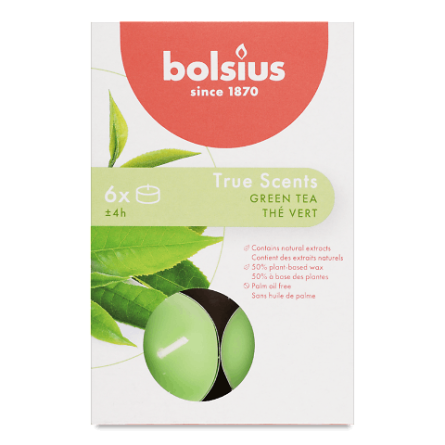 Свічки чайні Bolsius «Зелений чай» ароматизовані