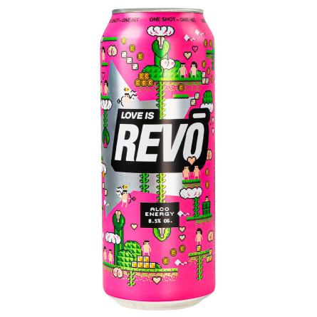 Напій енергетичний Revo Love is Bitter Lemon слабоалкогольний 8,5% 0,5л slide 1