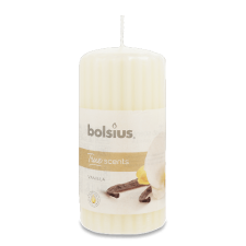 Свічка Bolsius ароматична «Ваніль» циліндрична ребриста 120X58 мм mini slide 1