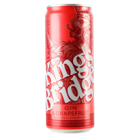 Напиток слабоалкогольный King's Bridge Gin Grapefruit 7% 0,33л