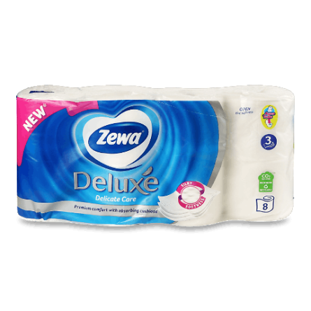 Папір туалетний Zewа Deluxe Delicate Care білий 3-шаровий