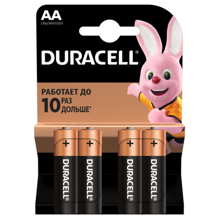 Батарейки Duracell АА лужні 4шт