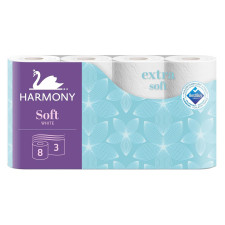 Туалетний папір Harmony Soft тришаровий 8шт mini slide 1
