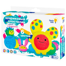 Набір для ліплення Genio Kids Пластилін кульковий 6кольорів mini slide 1