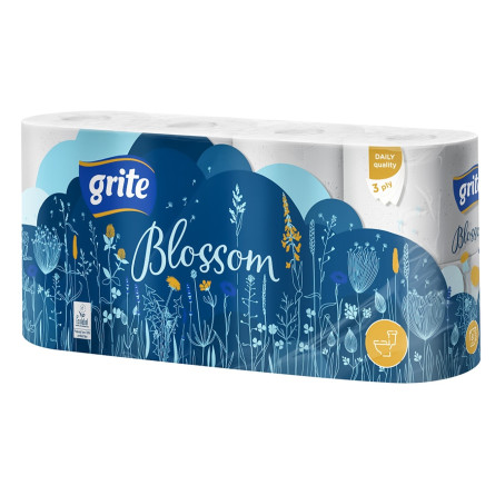 Бумага туалетная Grite Blossom 8рулонів