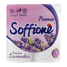 Папір туалетний Soffione Toscana Lavender тришаровий 4шт mini slide 1