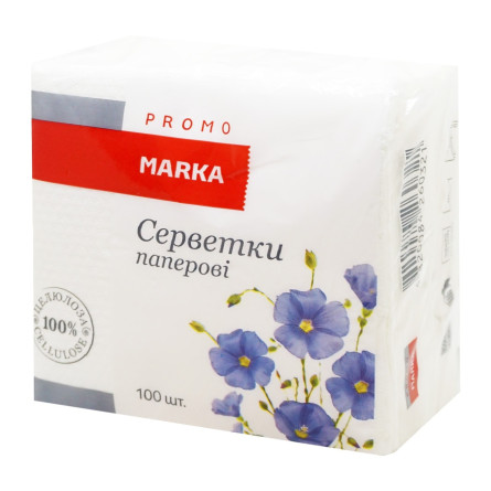 Серветки Marka Promo паперові 100шт 33x33см