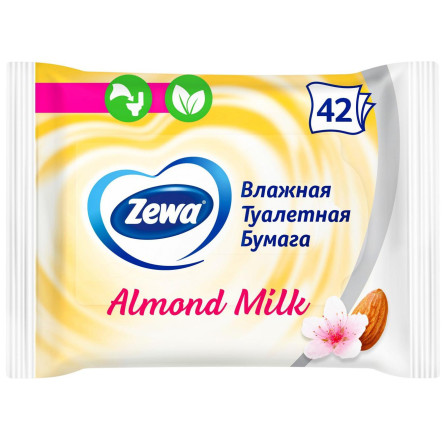 Влажная туалетная бумага Zewa Almond Milk 42шт