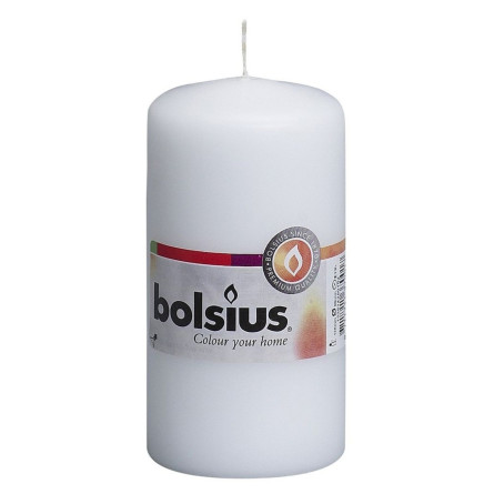 Свеча Bolsius біла 12x6см