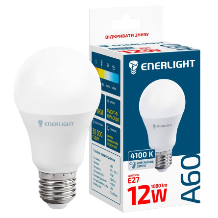 Лампа світлодіодна Enerlight A60 12Вт 4100K E27 slide 1