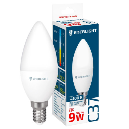 Лампа светодиодная Enerlight C37 9Вт 4100K E14 slide 1