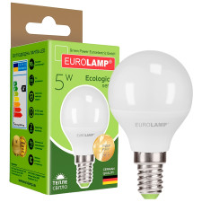 Лампа Eurolamp LED ЕКО G45 5W 3000K E14 mini slide 1