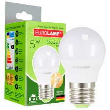 Лампа світлодіодна Eurolamp Е27 5W 4000К mini slide 1