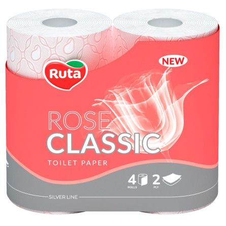 Туалетная бумага Ruta Rose Classic роза ароматизированная двухслойная 4шт