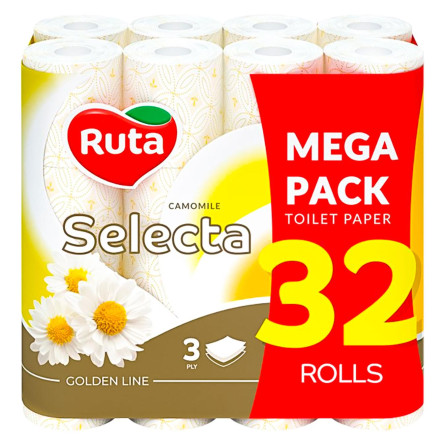 Папір туалетний Ruta Selecta Ромашка тришаровий 32шт
