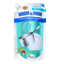 Засіб для миття посуду Wash&Free екстракт алое вера та лісової суниці 500г mini slide 1