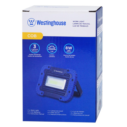 Ліхтар Westinghouse 8W COB LED WF56 + 4 x AA/LR6 в комплекті