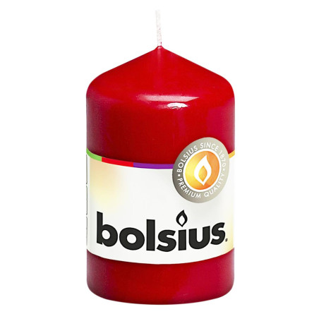 Свеча Bolsius бордовая 8x5см