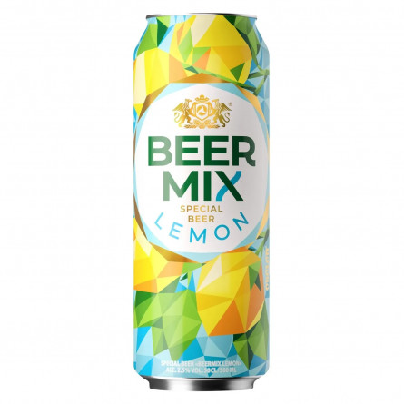 Пиво Оболонь Beermix Лимон спеціальне світле 2,5% 0,5л