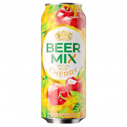 Пиво Оболонь Beermix Вишня специальное светлое 2,5% 0,5л slide 1