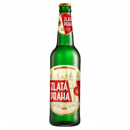 Пиво Zlata Praha светлое 5% 0,5л slide 1