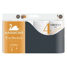 Туалетний папір Harmony Pure White 4 шари 8шт mini slide 1