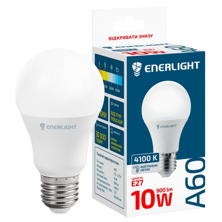 Лампа світлодіодна Enerlight A60 10Вт 4100K E27