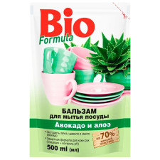 Бальзам Bio Formula Авокадо і алое для миття посуду 500мл mini slide 1