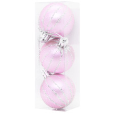 Набір ялинкових іграшок BroKbridge D-1 світло-рожевий 3шт mini slide 1