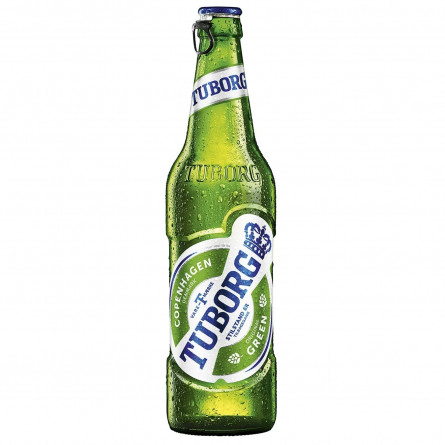 Пиво Tuborg Green светлое пастеризованное 4.6% 0,5л slide 1