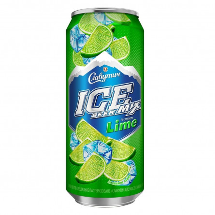 Пиво Славутич Ice Mix Lime светлое специальное 3,5% 0,5л slide 1