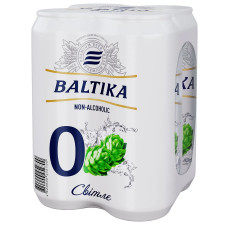 Пиво Балтика Безалкогольне №0 світле 4х0,5л mini slide 1