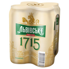 Пиво Львовское 1715 светлое 4,7% 4шт х 0,5л mini slide 1