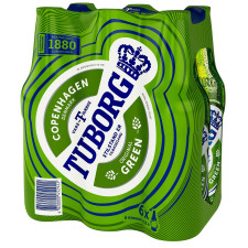 Пиво Tuborg Green светлое пастеризованное 4.6% 0,5л 6шт mini slide 1