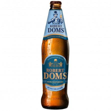 Пиво Львовское Robert Doms Бельгийский светлое нефильтрованное 4,3% 0,5л slide 1
