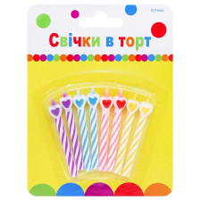 Свічки Party Favors серденька 8шт mini slide 1