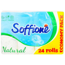 Папір туалетний Soffione Natural Premio тришаровий 24шт mini slide 1