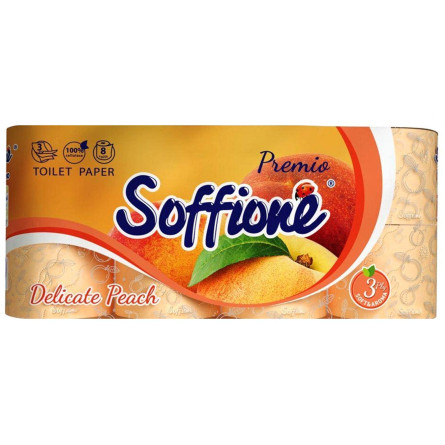 Туалетний папір Soffione Premio Delicate Peach трьохшаровий 8шт