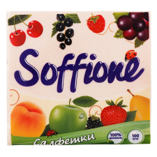 Серветки паперові Soffione одношарові персикові 33х33см 100шт mini slide 1