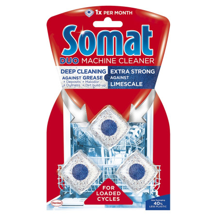 Средство для ухода за посудомоечными машинами Somat 3*20г/уп