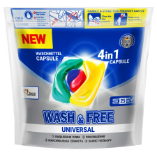 Капсули для прання Wash&Free Universal 25шт mini slide 1